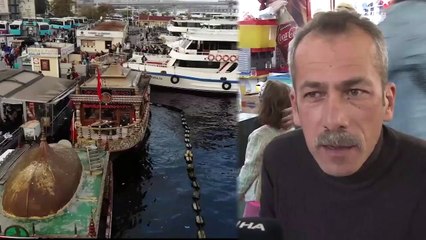 Eminönü'ndeki Balık-Ekmek Tekneleri Havadan Görüntülendi