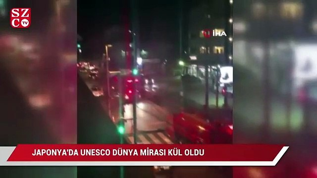Japonya'da UNESCO Dünya Mirası kül oldu