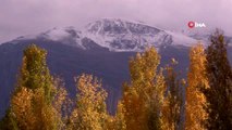 Ergan Dağı'nın yüksek kesimlerine kar yağdı