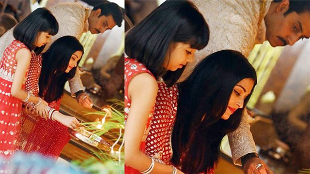 Aishwarya Rai Bachchan celebrates Diwali puja with Aaradhya Bachchan & Abhishek | Boldsky