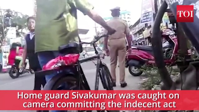 Kochi home guard caught on camera inappropriately touching women and girls