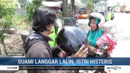 Suami Langgar Lalin, Istri Menangis Histeris