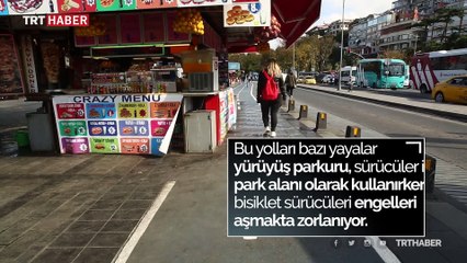 Bisiklet sürücülerine yaya bariyeri
