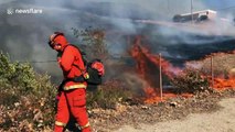 7,000 homes threatened as firefighters continue battling Easy Fire