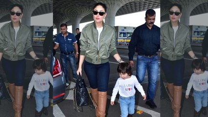 Kareena drops Taimur  on the sets of Papa Saif Ali Khan’s upcoming show Tandav