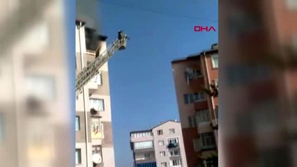 Sivas'ta apartman dairesinde yangın