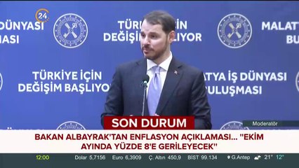 Bakan Albayrak'tan enflasyon açıklaması