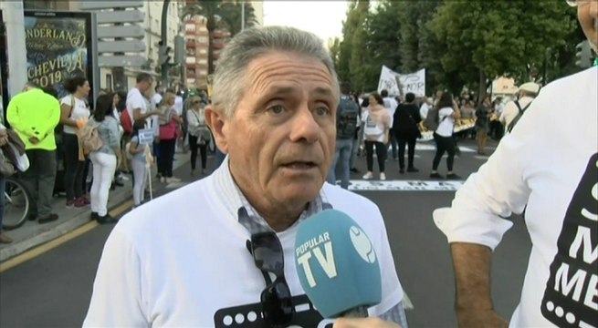 Asistentes a la manifestación del Mar Menor piden responsabilidad