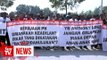 Lorry drivers demand to meet Loke, protest outside Ministry of Transport