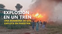 Explosión de una bombona de gas en un tren en Pakistán