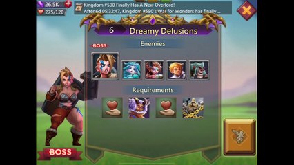 Lords Mobile - Saving Dreams - Dreamy Delusion NOT ONLY for lowest Castles