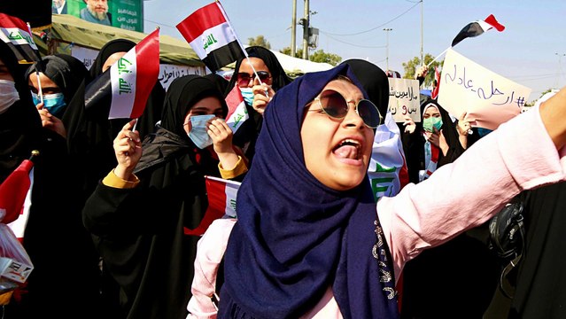 Iraqi protesters pack Baghdad's Tahrir square