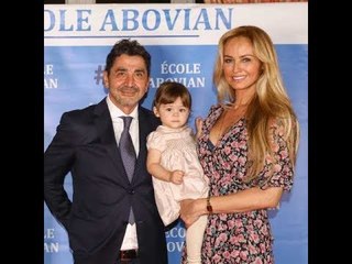 Adriana Karembeu radieuse au bras de son mari et leur fille Nina