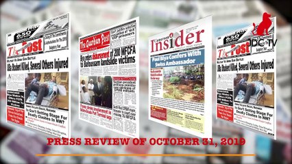 CAMEROONIAN PRESS REVIEW OF OCTOBER 31, 2019