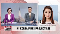 N. Korea fires 2 unidentified projectiles into East Sea