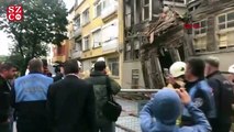 Üsküdar'da binada kısmi çökme