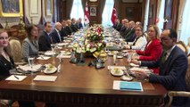 Cumhurbaşkanı Erdoğan Gürcistan Başbakanı Giorgi Gakharia ve beraberindekilerle Heyetlerarası Çalışma Yemeğinde bir araya geldi