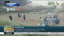 Pakistán: mueren 65 personas tras explotar estufa dentro de tren