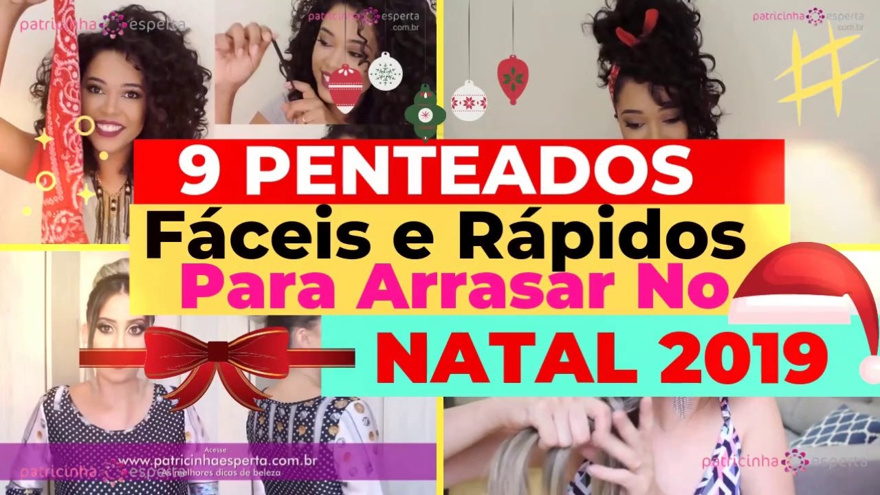 PENTEADOS para o NATAL - 9 Looks Simples e Fáceis