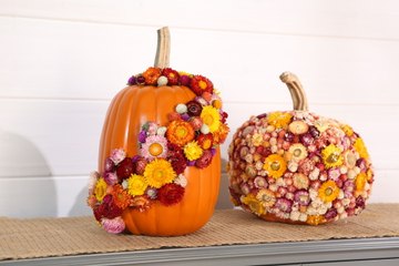 Dried Flower Pumpkin