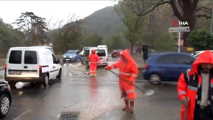Beykoz'da yollar göle döndü