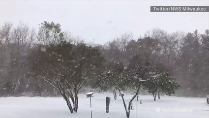 Halloween snowfall acts like a snow globe