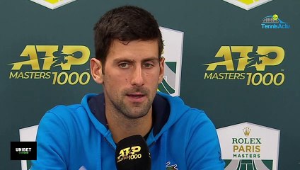 Rolex Paris Masters 2019 - Novak Djokovic : it's better but not his voice ...