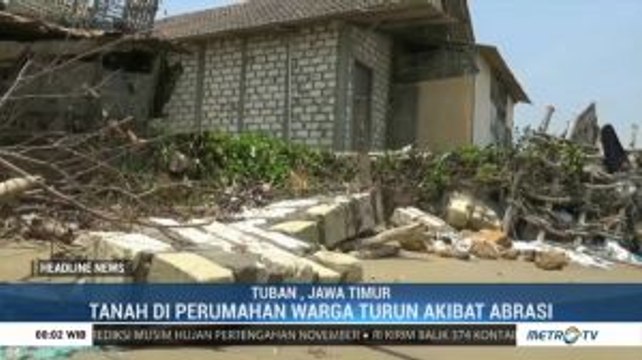 Belasan Rumah Warga di Tuban Terancam Longsor Akibat Abrasi