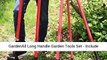 GardenAll Long Handle Garden Tools Set - Include Round Point Shovel -12 Guage Garden Hoe-Steel