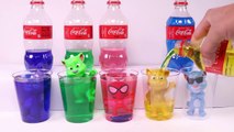 PJ Masks Transform Into Spiderman Talking Tom And Learn Colors Coca Cola Bottles Toys For Kids
