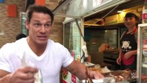 John Cena in China- Fine dining from mobile food carts