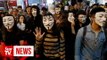 Hong Kong protests crash into Halloween