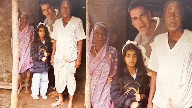 Akshay Kumar & daughter Nitara enjoy meal with poor family; Check out here | FilmiBeat