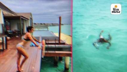 માલદીવમાં મંદીરા બેદીનો મોર્ડન લૂક, દિકરા અને પતિ સાથે હોલિડે પર