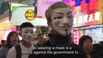 Clashes as Hong Kong protesters don Halloween masks