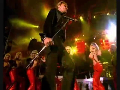 Johnny Hallyday - Le feu (avec les danseuses du Crazy Horse Saloon de Paris) ( Live à la Tour Eiffel 2000 )