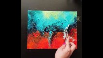 Acrylic Abstract Painting easy for Beginners using Gesso, Tissue Paper & Knife - Sonil Arts