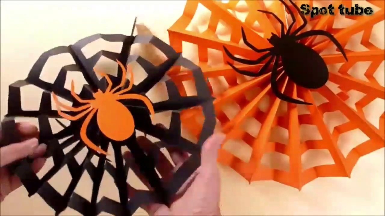 Decoration for Halloween Day of the Dead, Spider Web, Paper spiderweb, Halloween Decoration || Spot tube