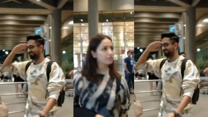 Spotted Ayushmann Khurrana and Yami Gautam at the airport
