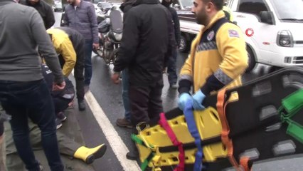 Motosikletliye arkadan çarptı, yaralı sürücüye yardım etmeden kaçtı