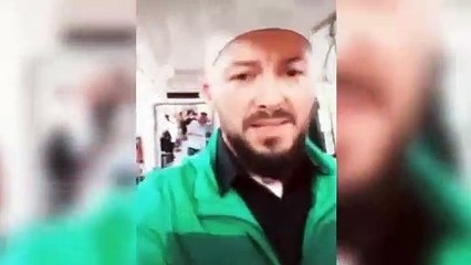 Metroda kutlama yapanların tacizine uğrayan cübbeli vatandaşa videolu destek