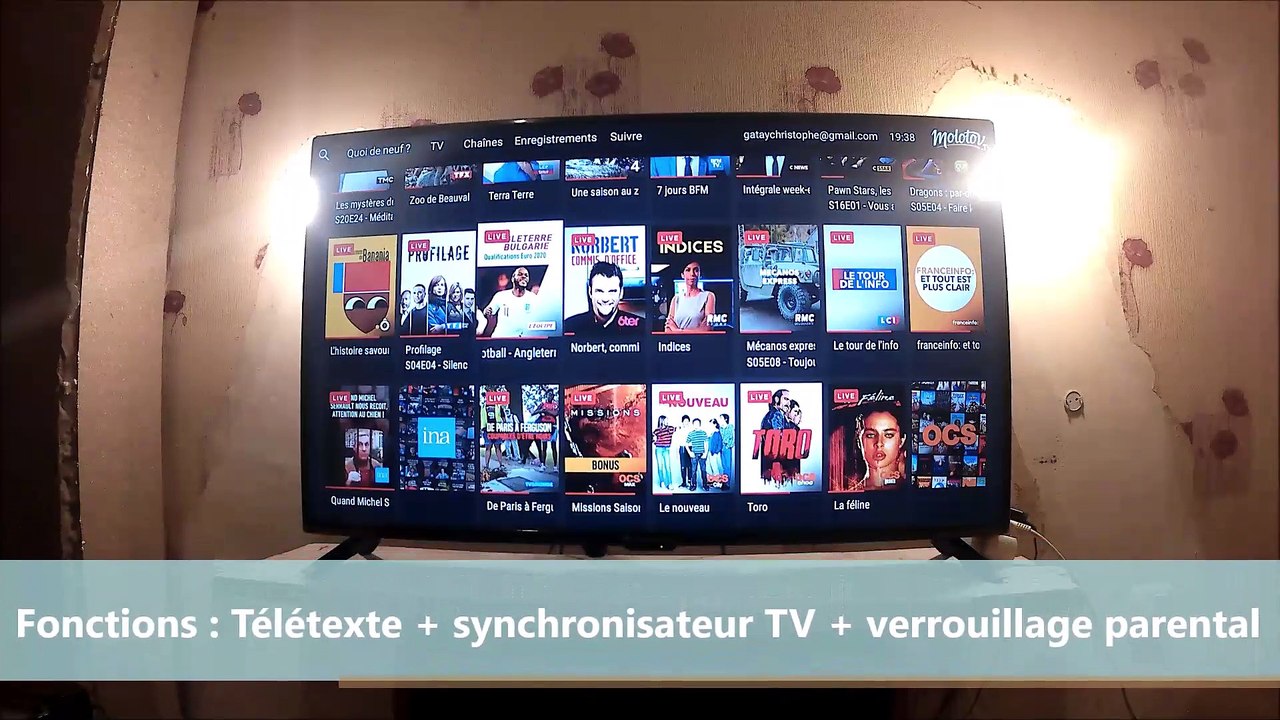 Test TV LED Continental Edison UHD 4K 43" (109 cm)