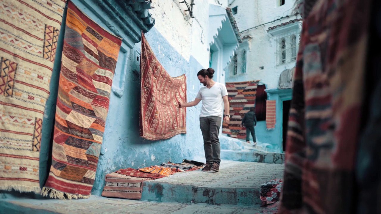 Taryn Elliott - Wall Carpet in Chefchaouen - Human/Art/City (No Copyright Video 20)
