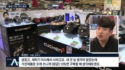 고효율 가전제품 사면 10% 환급…적자 한전이 부담