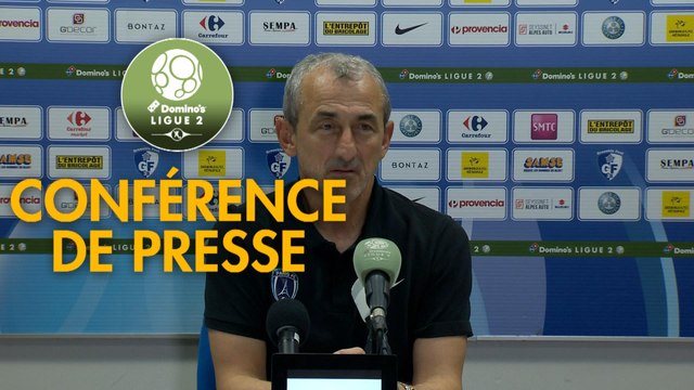 Conférence de presse Grenoble Foot 38 - Paris FC (0-0) : Philippe HINSCHBERGER (GF38) - Mecha BAZDAREVIC (PFC) - 2019/2020