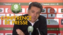 Conférence de presse RC Lens - FC Lorient (1-0) : Philippe  MONTANIER (RCL) - Christophe PELISSIER (FCL) - 2019/2020