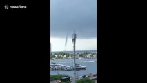 Rare water spout scares the citizens of Colombia