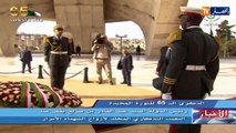 رئيس الدولة السيد عبد القادر بن صالح يقف عند النصب التذكاري المخلد لأرواح الشهداء الأبرار