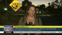 Pueblo chileno vuelve a protestar pese a ser día feriado en el país