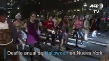 Colorido desfile anual de Halloween en Nueva York
